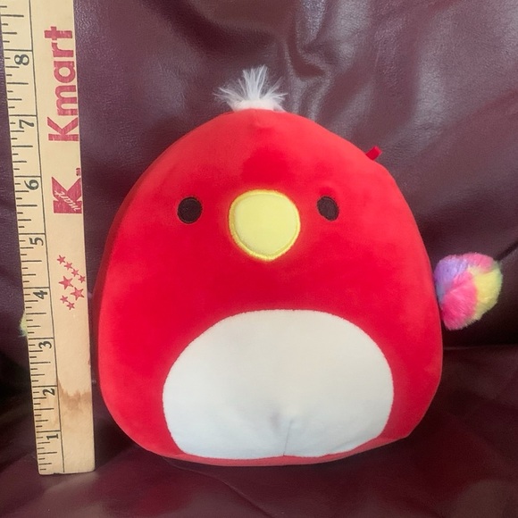 Squishmallow Paco the Red Parrot 8” Plushie - Picture 3 of 7